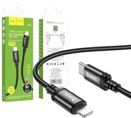 Kable USB - Kabel USB C do Lightning Hoco PD 20W X89 1 m czarny - miniaturka - grafika 1