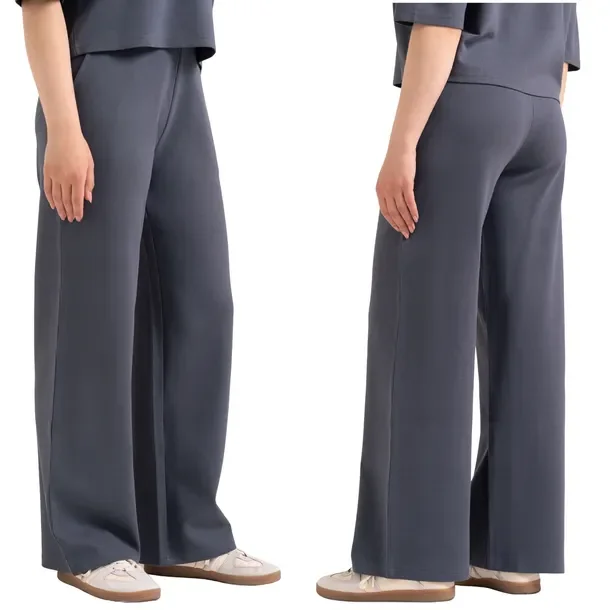 Spodnie Damskie Wide Leg Wysoki Stan Wygodne Eleganckie Casual MORAJ XL