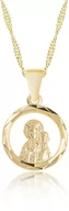 Biżuteria religijna - Srebrny pozłacany medalik z Matką Boską Częstochowską - miniaturka - grafika 1