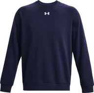 Bluzy męskie - Bluza męska Under Armour Rival Fleece Crew granatowa 1379755 410-L - miniaturka - grafika 1