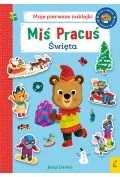 Święta. Moje pierwsze naklejki. Miś pracuś - Kolorowanki, wyklejanki - miniaturka - grafika 1