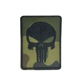 Odzież taktyczna i umundurowanie - Patch Punisher moro z nożem survivalowym w karcie 76mm x 100mm - miniaturka - grafika 1