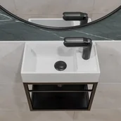 Postumenty i półpostumenty do umywalek - Massi Konsola łazienkowa NAVI pod umywalkę 40 x 22 cm różne kolory - miniaturka - grafika 1