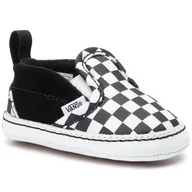 Trampki damskie - Vans Tenisówki Slip-On V Crib VN0A2XSLFB71 Black/Truewhite - miniaturka - grafika 1