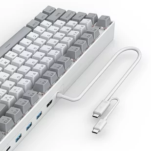3inuS 87-Key 5-in-1 Mechanical Keyboard Hub Dual USB-C Cable Hot-Swappable - Blue Switches - Klawiatury - miniaturka - grafika 3