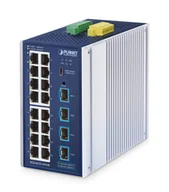 Pozostałe akcesoria sieciowe - PLANET IGS-4215-16T4X łącza sieciowe Zarządzany L2/L4 Gigabit Ethernet (10/100/1000) Aluminium, Niebieski - miniaturka - grafika 1
