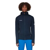 Bluzy męskie - Męska bluza polarowa Mammut Taiss Light ML Hooded Jacket marine - S - miniaturka - grafika 1