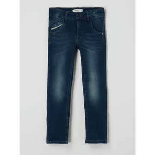 Spodnie i spodenki dla chłopców - Jeansy o kroju slim fit z mieszanki wiskozy model Theo - Name It - grafika 1