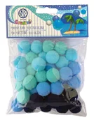 Pozostałe akcesoria dla plastyków - Astra Pompony dekoracyjne 20mm - Błękitna laguna - miniaturka - grafika 1