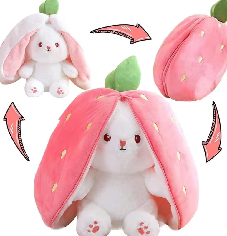 MASKOTKA KRÓLIK TRUSKAWKA PRZYTULANKA 35cm