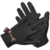 Rękawiczki jeździeckie - Rękawiczki START Qeshm czarne/rosegold, rozmiar: XXS - miniaturka - grafika 1