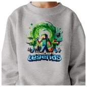 Bluzy dla dziewczynek - BLUZA DZIECIĘCA MINECRAFT LEGENDS 110-116 DLA DZIEWCZYNKI CHŁOPCA - miniaturka - grafika 1