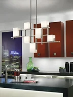 Lampy sufitowe - Żyrandol City Lights - kolor biały, srebrny - KL/CITY LIGHTS7B - miniaturka - grafika 1