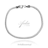 Bransoletki - ankabizuteria.pl Srebrna bransoletka POPCORN elegancka i ponadczasowa - miniaturka - grafika 1