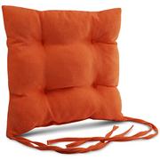 Poduszki ogrodowe - Poduszka ogrodowa na krzesło 40x40 cm w kolorze pomarańczowym ze sznureczkami do przywiązania - miniaturka - grafika 1