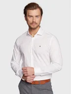 Koszule męskie - Tommy Hilfiger Koszula MW0MW25040 Biały Slim Fit - miniaturka - grafika 1