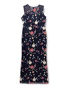 Sukienki - Gina Bacconi Damska sukienka maxi z haftem w kwiaty, granatowa, 16, granatowy, 42 - miniaturka - grafika 1