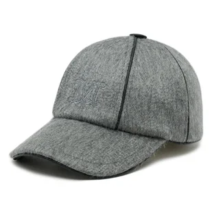 Czapka z daszkiem Max Mara 2345760137600 Medium Grey 005 - Czapki damskie - miniaturka - grafika 1