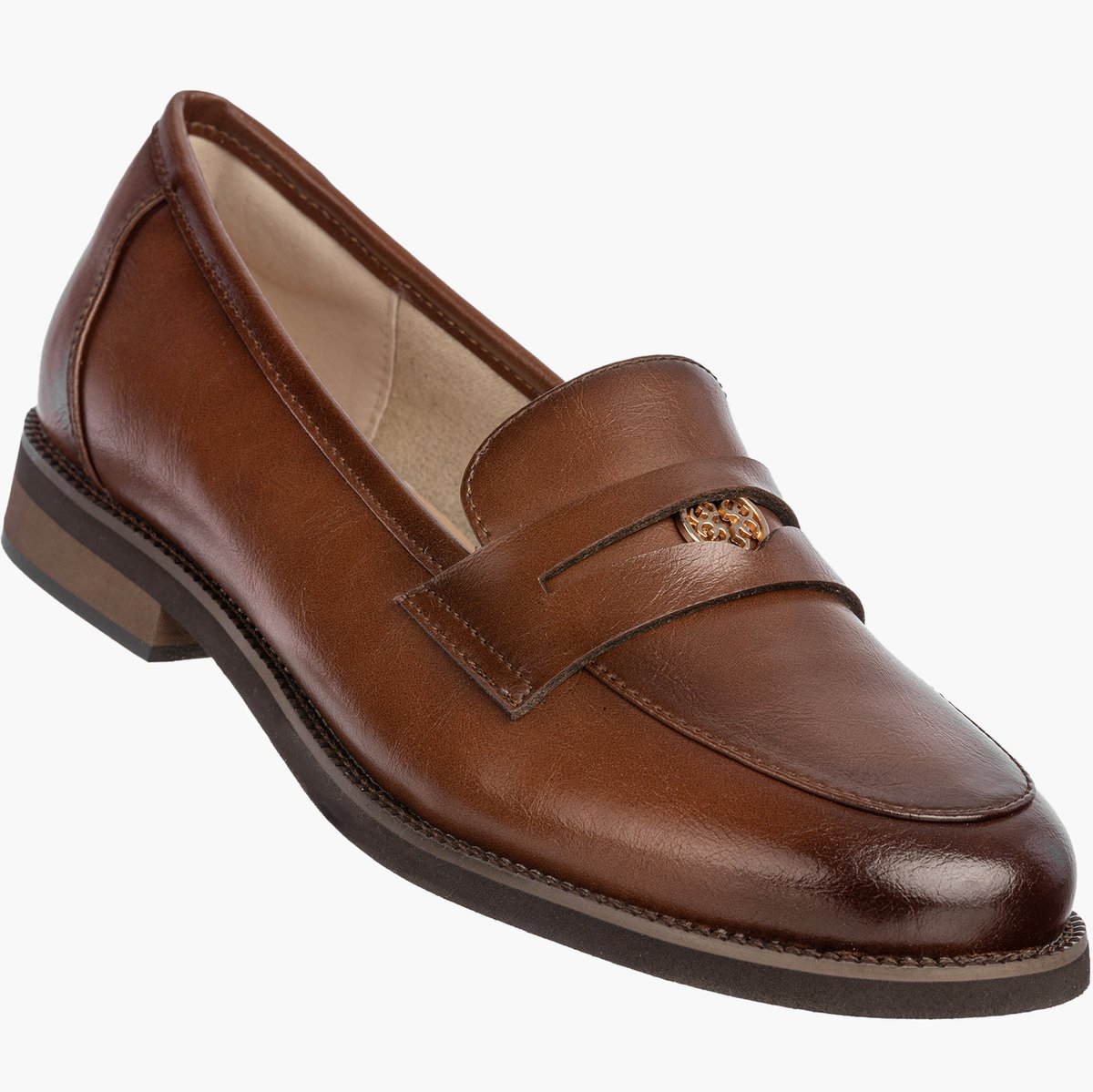 Mokasyny Damskie Skórzane Półbuty Eleganckie Buty Casual Brązowe Cambell 26-19301 41