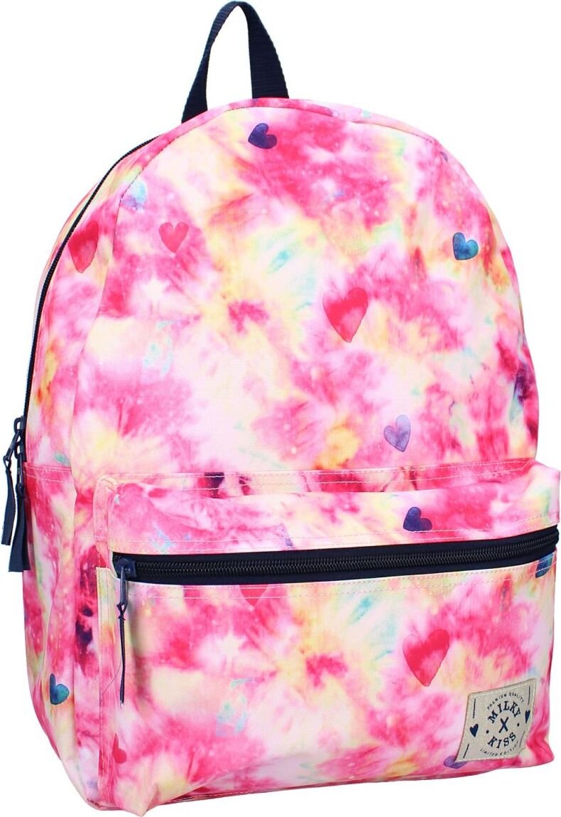 Plecak Milky Kiss Next Level Vibes - Różowy plecak szkolny z przegrodami zapinanymi na suwak
