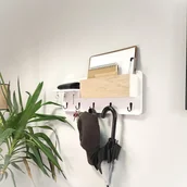 Wieszaki i stojaki - Wieszak z organizerem, na ścianę, do przedpokoju - miniaturka - grafika 1