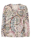 Bluzki damskie - ba&sh Bluzka damska - Luigi Kobiety wiskoza biały|wielokolorowy wzorzysty, 34 - miniaturka - grafika 1