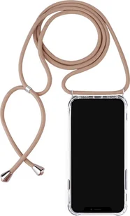 Etui ze smyczą do Apple iPhone 11 6,1 cala z regulacją długości Slim Case Cover Zewnętrzne etui na telefon komórkowy wykonane z TPU do zawieszenia Beżowy - Etui i futerały do telefonów - miniaturka - grafika 1