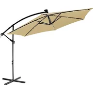 Parasole ogrodowe - Stilista Parasol Ogrodowy Z Rączką 3,5M Beżowy + Led - miniaturka - grafika 1