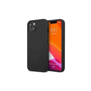 AMG Nakładka do iPhone 14 6,1" AMHCP14SDOLBK czarna HC Leather Hot Stamped Logo - Etui i futerały do telefonów - miniaturka - grafika 1
