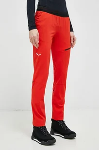 Salewa spodnie outdoorowe Pedroc 2 DST kolor czerwony - Spodnie sportowe damskie - miniaturka - grafika 1