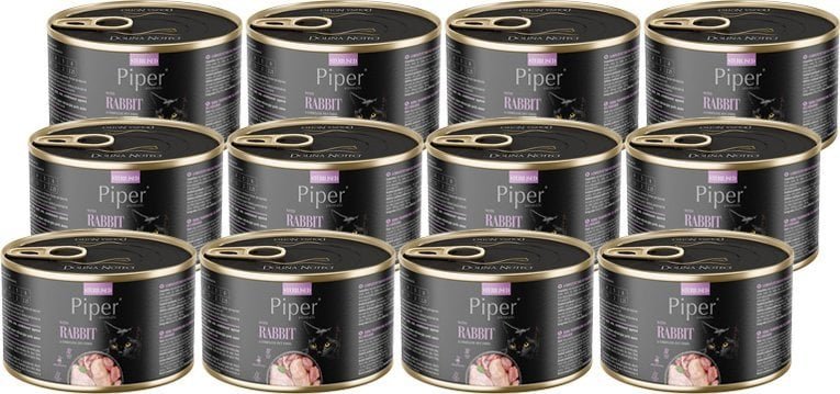 Mokra karma dla kota Piper Animals Sterilised z królikiem zestaw 12 x 185 g