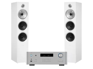Rotel RA-1572 MK II (srebrny) + 703 S2 (biały) - Zestawy stereo - miniaturka - grafika 1