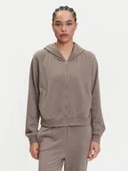 Bluzy damskie - Nike Bluza Chill Terry FN2415 Brązowy Relaxed Fit - miniaturka - grafika 1