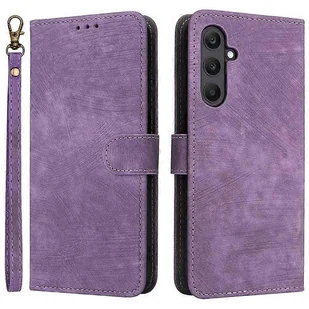 Kompatybilny z Samsung Galaxy A25 5G Etui Portfel Skóra PU RFID 3 gniazda kart Pokrowiec ochronny Fioletowy - Portfele - miniaturka - grafika 1
