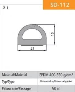 stomil USZCZELKA SAMOPRZYLEPNA CZARNA SD-112-0 21*15MM MB - Inne akcesoria do nawadniania - miniaturka - grafika 1
