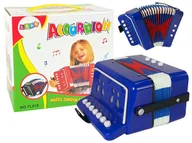 Instrumenty muzyczne dla dzieci - LEANToys Akordeon Instrument Dla Małego Muzyka Niebieski 9423 - miniaturka - grafika 1