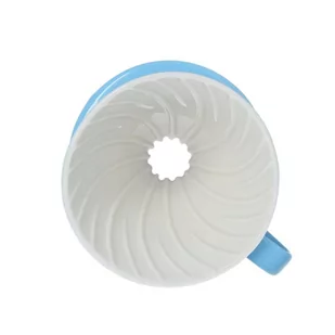TIAMO Ceramiczny drip Tiamo z uchem V01 Błękitny 4715660755431 - Zaparzacze i kawiarki - miniaturka - grafika 2