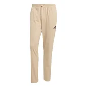 Spodnie męskie - adidas Mężczyźni ESSENTIALS SMALL LOGO SINGLE JERSEY PANT, warm sandstone/black, XL - miniaturka - grafika 1