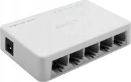 Switche - Switch Qoltec Switch niezarządzalny Qoltec przełącznik sieciowy 5 x port RJ45 1000Mbps Fast Ethernet LAN - miniaturka - grafika 1