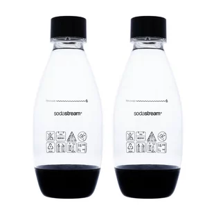 Butelki na wodę SodaStream Fuse 0,5l - Czarne dwupak - Shakery i bidony sportowe - miniaturka - grafika 2