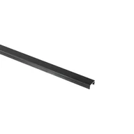 Listwy i profile - Profil wykończeniowy aluminium U 15 X 7.3 / 2.5 m Lux czarny Cezar - miniaturka - grafika 1