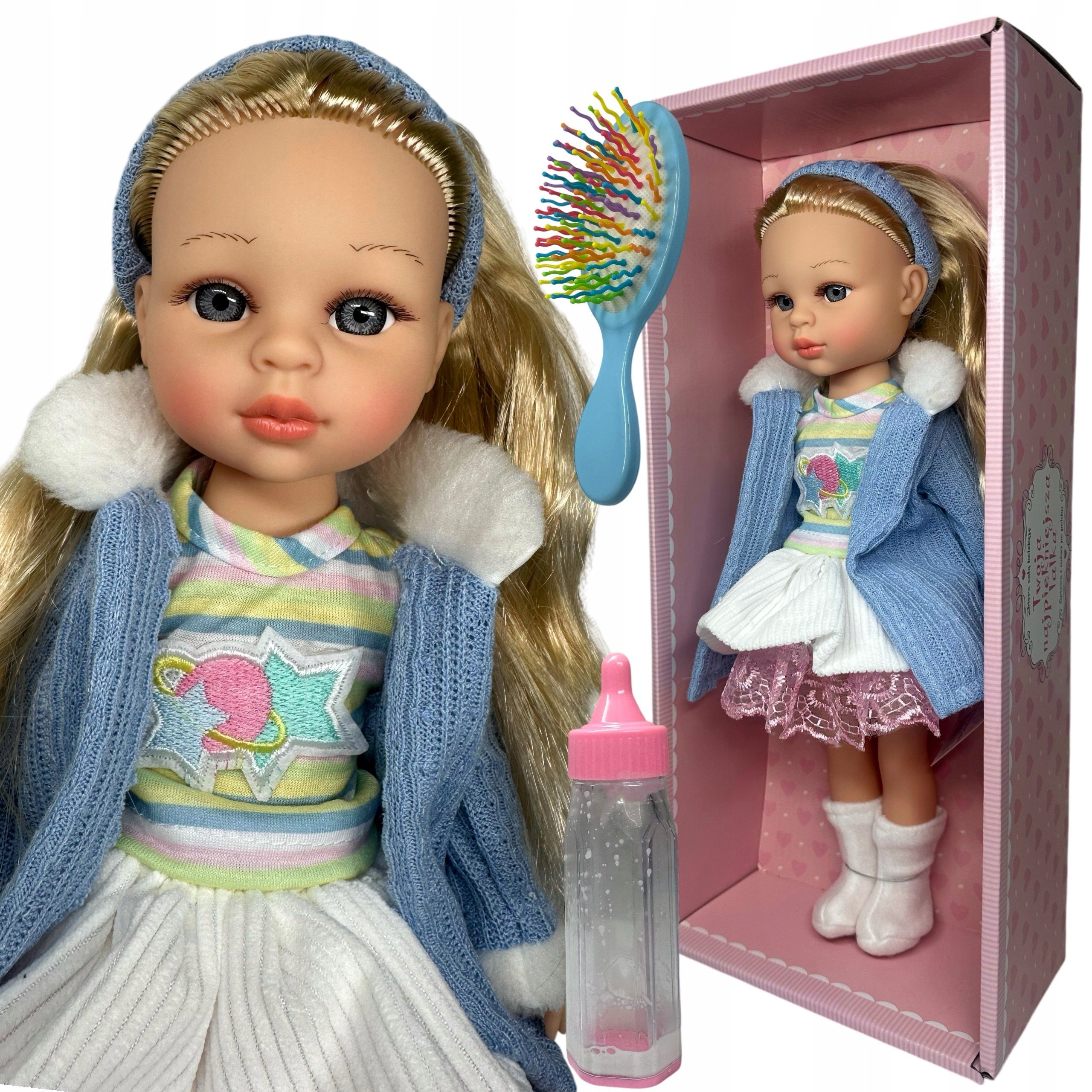 Duża Lalka Interaktywna Mówi Śpiewa Po Polsku Z Włosami Jak Żywa Akcesoria