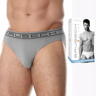 Majtki męskie - Slipy męskie bezszwowe bawełniane majtki BRUBECK BE0029M szary - XL - miniaturka - grafika 1