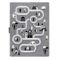 Dywany dla dzieci - Dywan PETIT TOWN MIASTO ULICE szary 280x370 cm - miniaturka - grafika 1