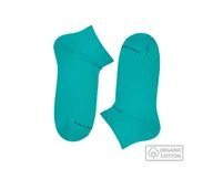 Skarpetki męskie - Zielononiebieskie stopki z bawełny organicznej - miniaturka - grafika 1