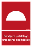 Systemy ekspozycyjne i znaki informacyjne - BB004 PRZYŁĄCZE PÓŁSTAŁEGO URZĄDZENIA GAŚNICZEGO, PN - PŁYTA PCV 1MM; (500X740MM) - miniaturka - grafika 1