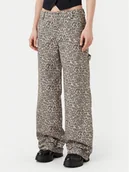 Spodnie damskie - Noisy May Spodnie materiałowe Jill 27032731 Beżowy Straight Fit - miniaturka - grafika 1