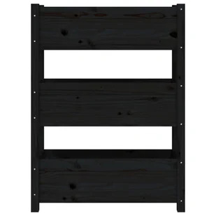 Donica, czarna, 77x25x104,5 cm, lite drewno sosnowe Lumarko - Donice - miniaturka - grafika 6