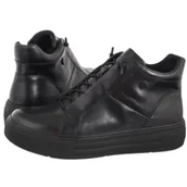 Botki damskie - Botki Czarne 9-25150-43 022 Black Nappa (CP417-a) Caprice - miniaturka - grafika 1