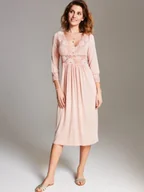 Bielizna nocna - KOSZULA NOCNA midi 64 - brudny róż L - miniaturka - grafika 1